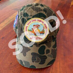 SOLD! RALPH LAUREN 1 OF 1 RIVER GUIDE SPORTING FISHING PATCH CAMO CAP RL 815 NWT